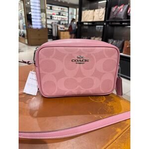 Coach Jamie Camera Bag In Maxi Signature Canvas CCK73 Dusty Pink